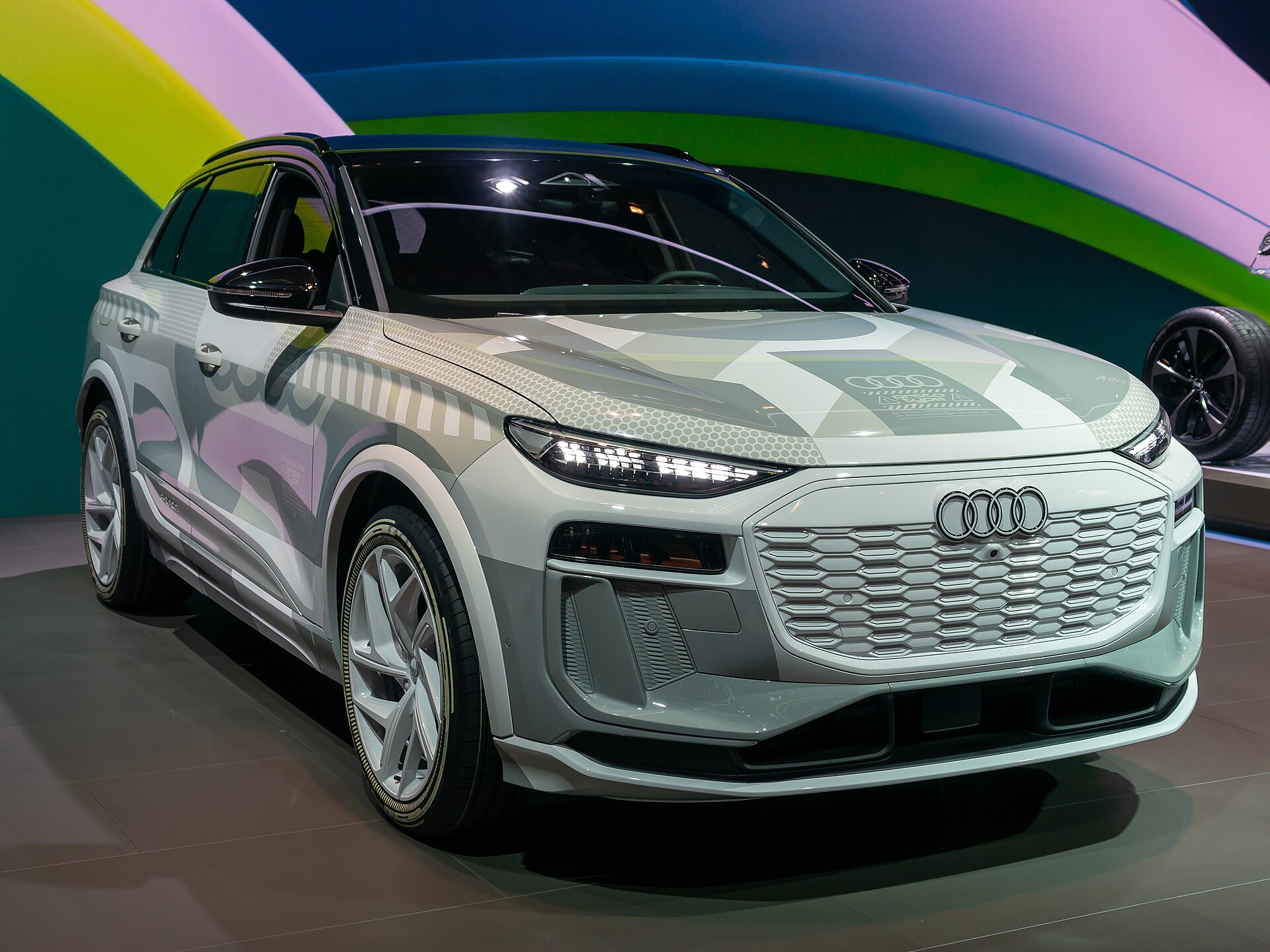 Audi Q6 e-tron at IAA Mobility 2023 in Munich, Germany